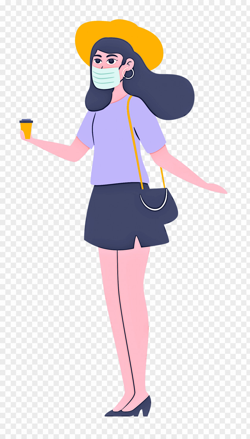 Girl With Mask PNG