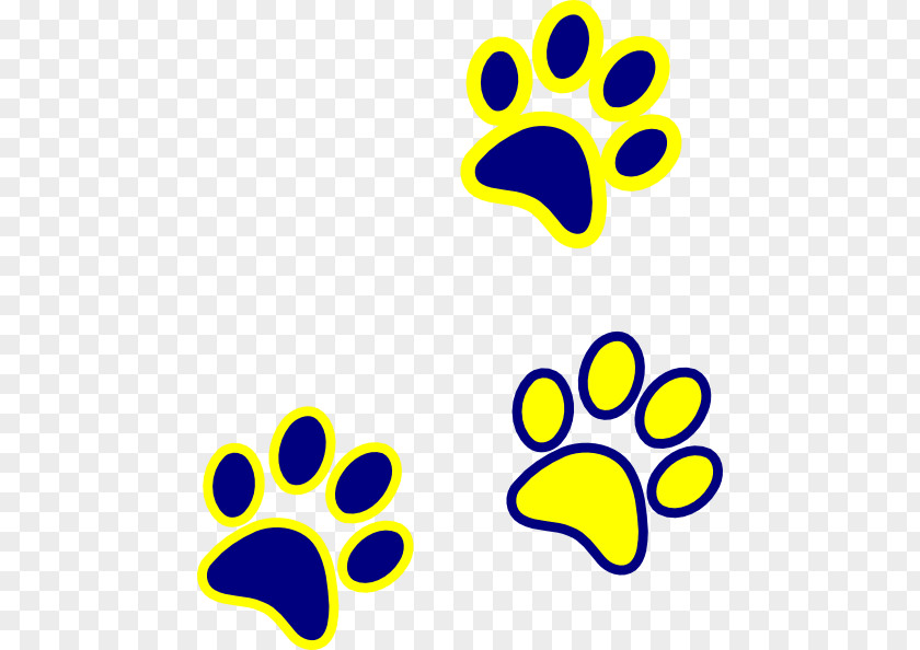 Blue And Gold Bulldog Paw Tiger Clip Art PNG