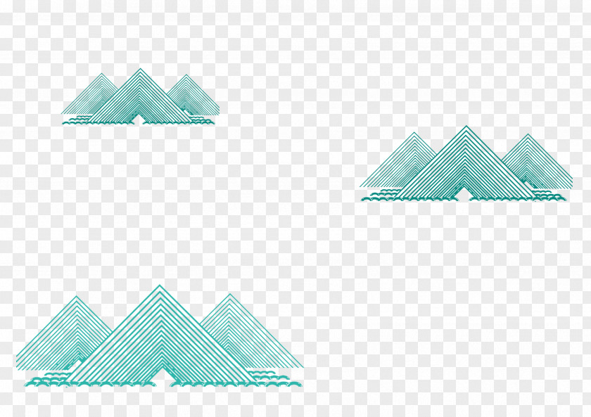 Minimalist Style Mountains In The Background Blue Mountain Peak Triangle PNG