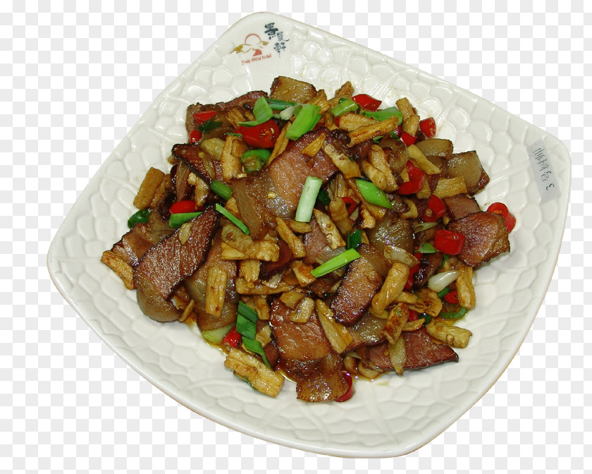 Radish Fried Bacon Twice Cooked Pork American Chinese Cuisine Takuan Curing Illustration PNG