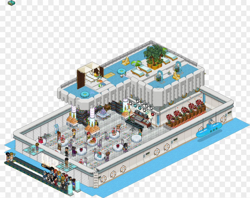 Yacht Party Habbo Boat Game Room PNG