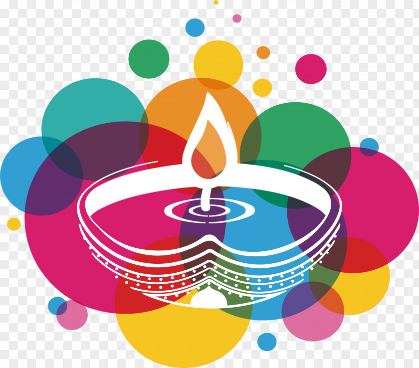 Colorful Bubble Religious Pattern Clip Art PNG