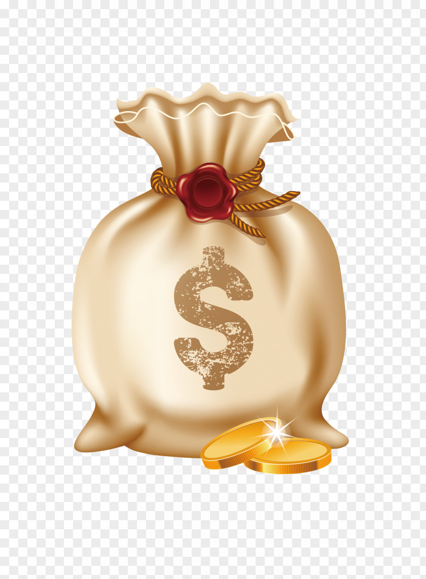 Dollar Purse Money Bag Gold Coin Euclidean Vector PNG