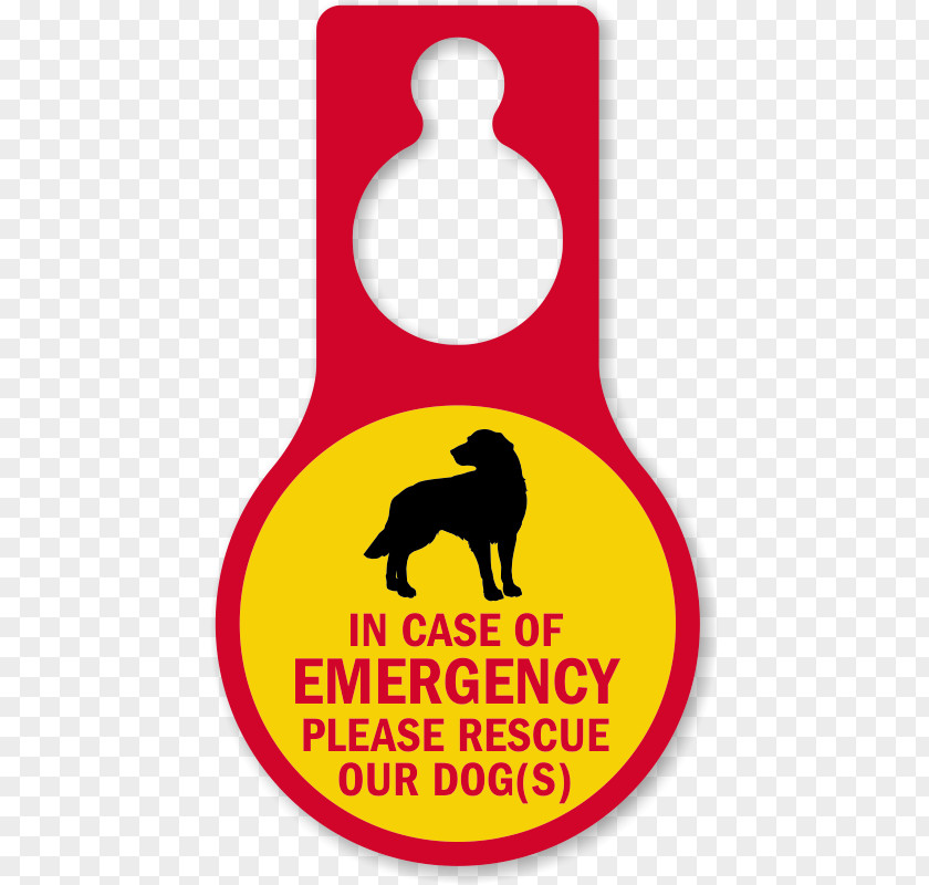 In Case Of Emergency Door Hanger Plastic Bag Sign Sticker PNG