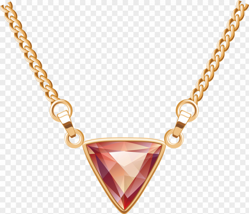 Necklace Vector Earring Pendant Chain PNG