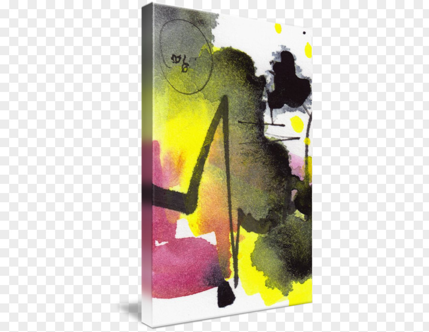 Abstract Yellow Acrylic Paint Painting Visual Arts PNG