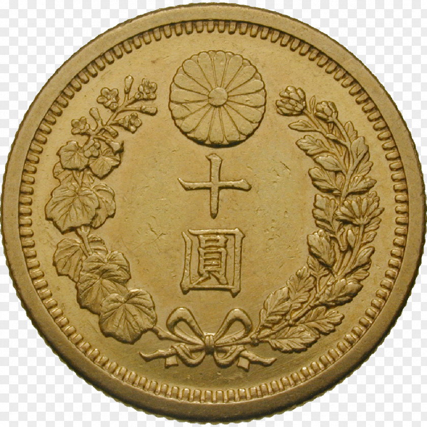 Coin Meiji Period Empire Of Japan MoneyMuseum Gold PNG
