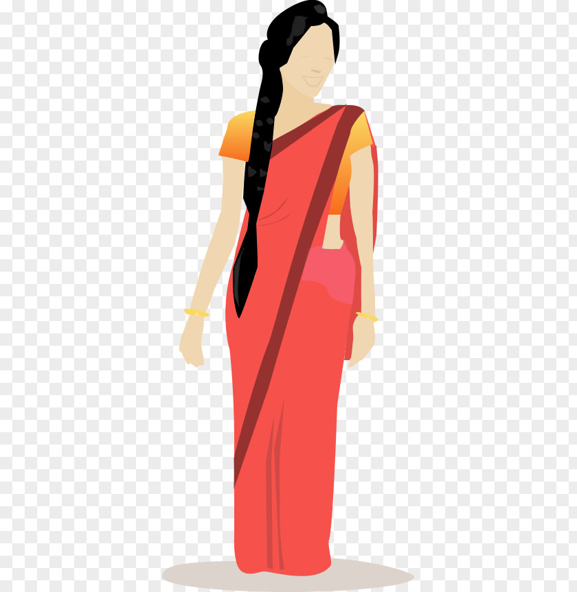 Indian Saree Clip Art Sari Illustration Vector Graphics Stock.xchng PNG