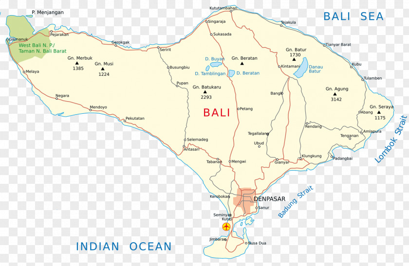 Map Bali World PNG