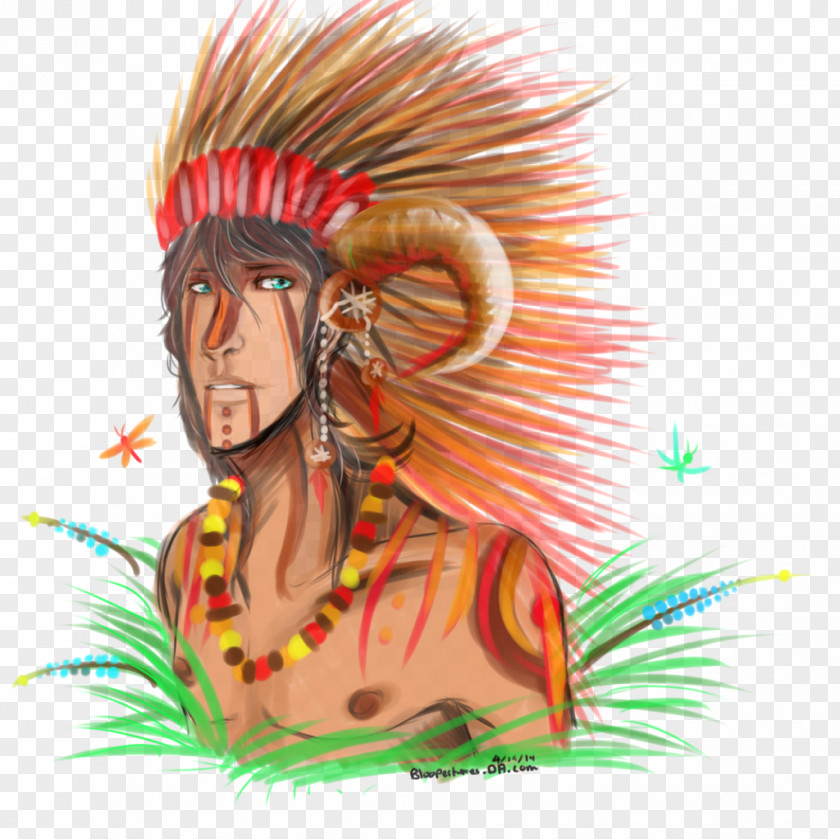 Ram God Tribal Chief Hair Coloring Tribe PNG