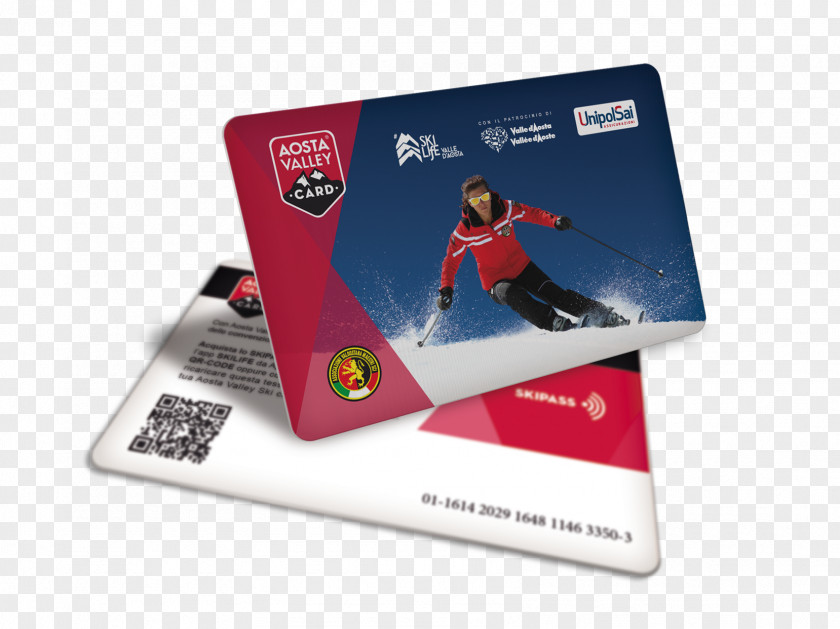 Skiing Aosta Valley Card Lift Ticket Skipass Valle D'Aosta PNG