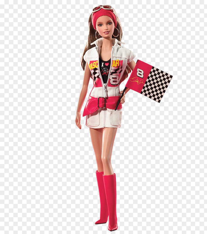 Barbie Ken Dale Earnhardt, Jr. NASCAR Doll Grease Frenchy (Race Day) PNG