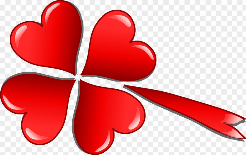 Clover Red Four-leaf Euclidean Vector Illustration PNG