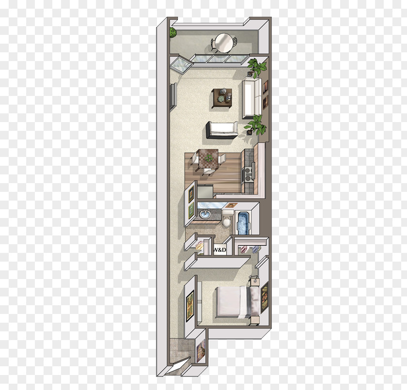 Square Foot Apartment Floor Plan PNG