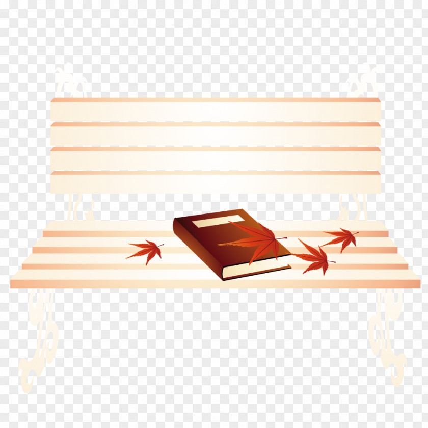 Book On The Stool Maple Leaf Illustration PNG
