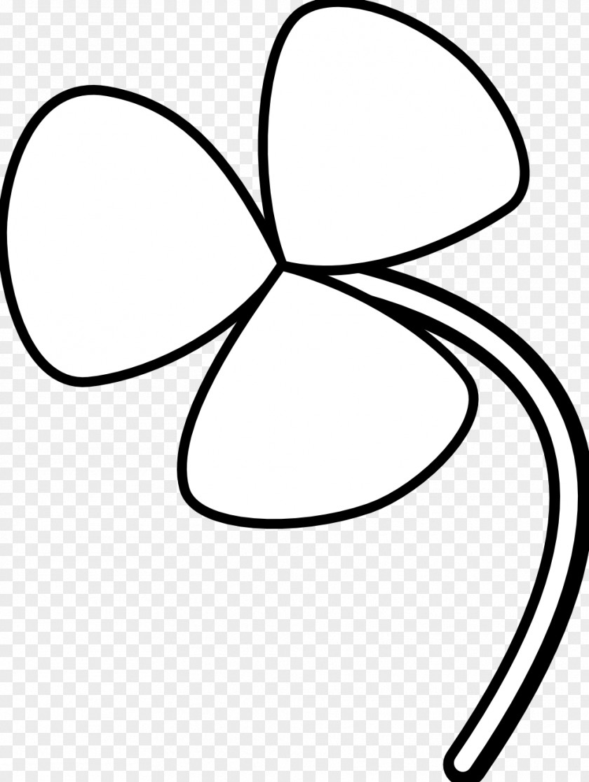 Clover Four-leaf Line Art Saint Patrick's Day Clip PNG