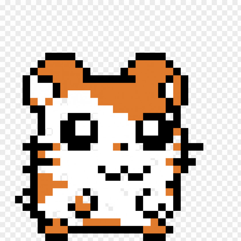 Minecraft Golden Hamster Pixel Art PNG