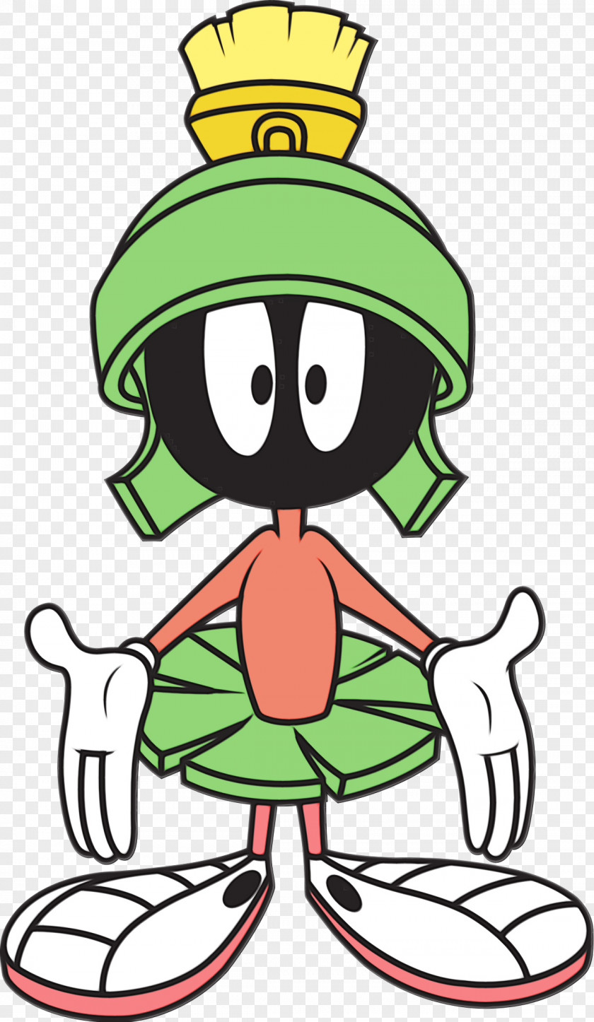 Pleased Finger Marvin The Martian Green PNG
