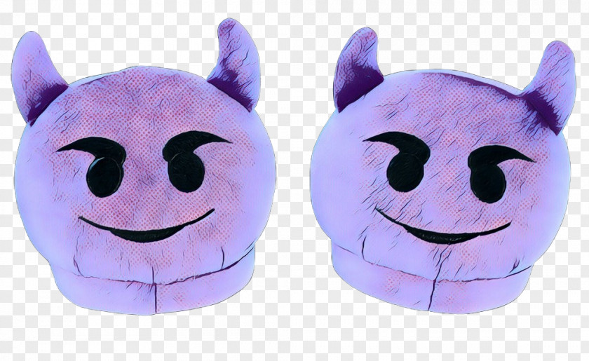 Smile Beanie Stuffed Toy Plush Purple Cartoon PNG