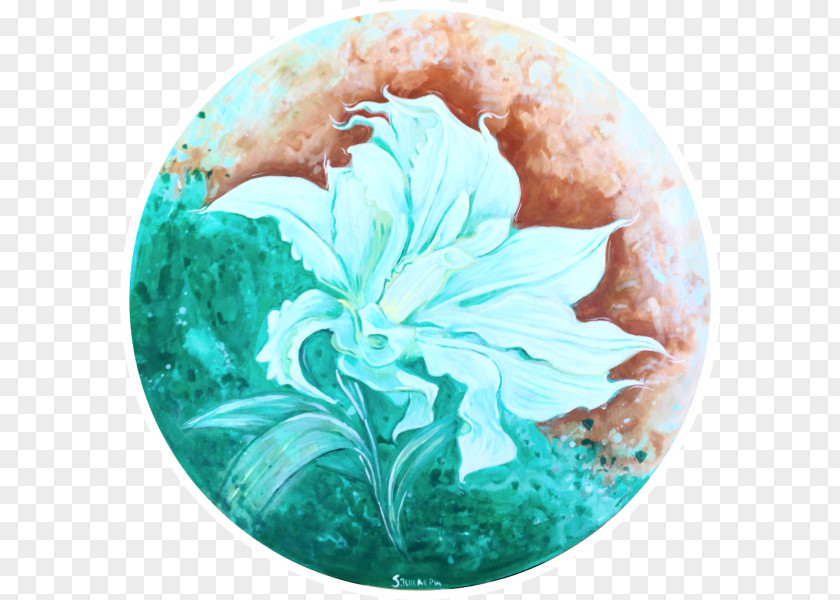 Water Lili Turquoise PNG