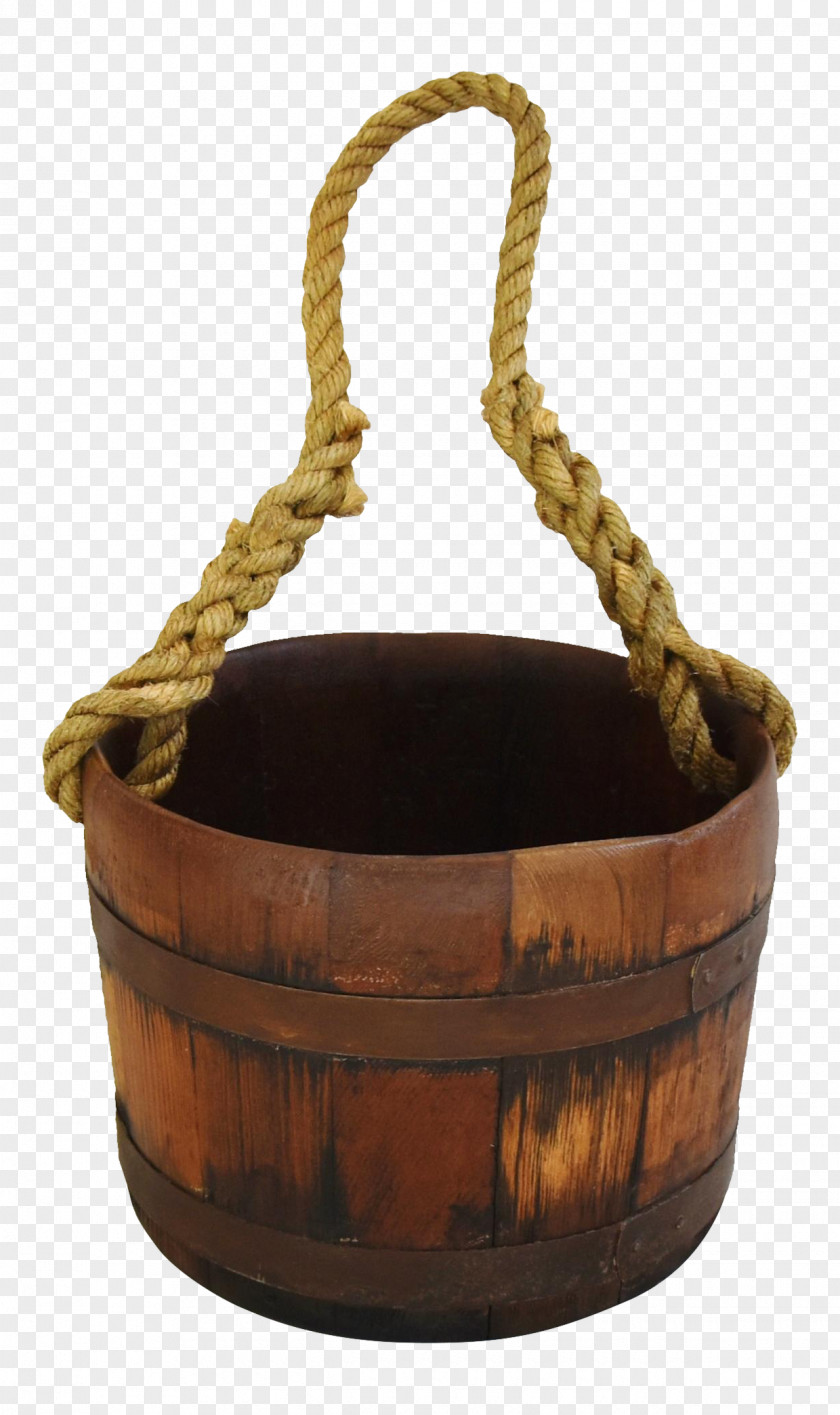 Bucket Basket Handle Barrel Wood PNG