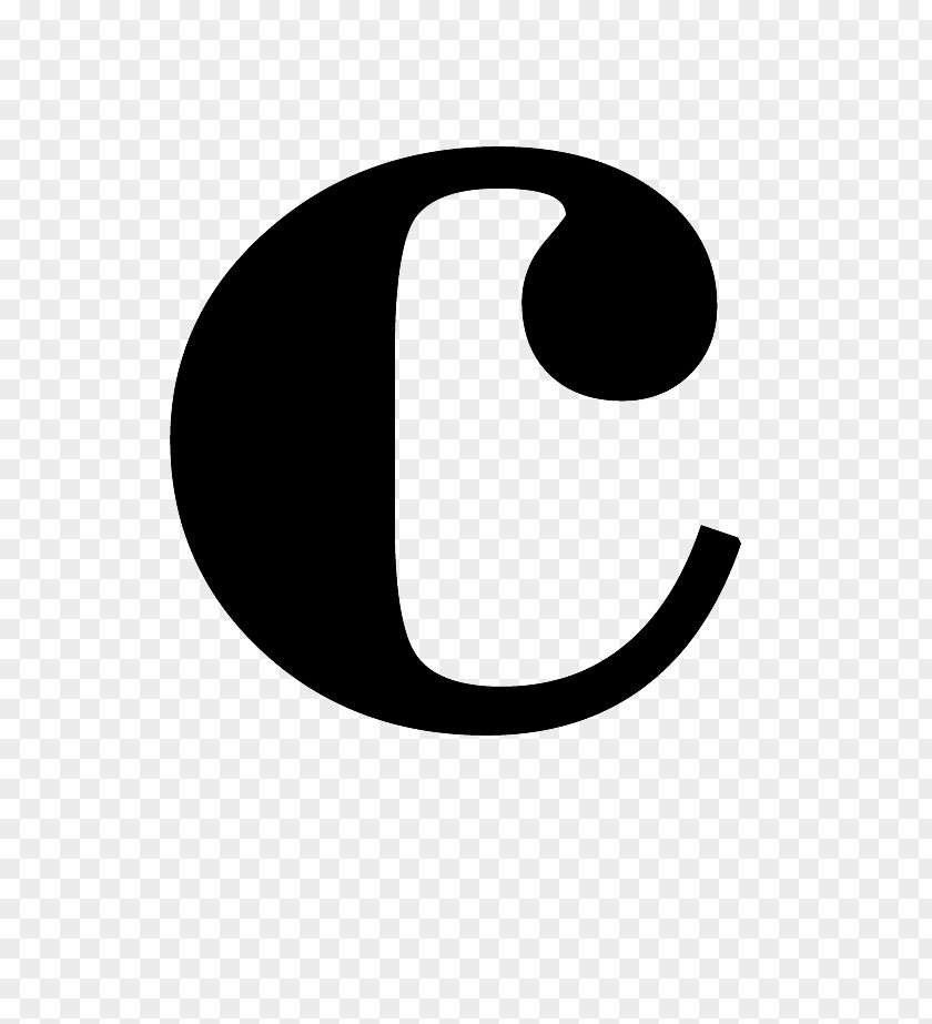 Letter C Brand Logo Black And White Design PNG