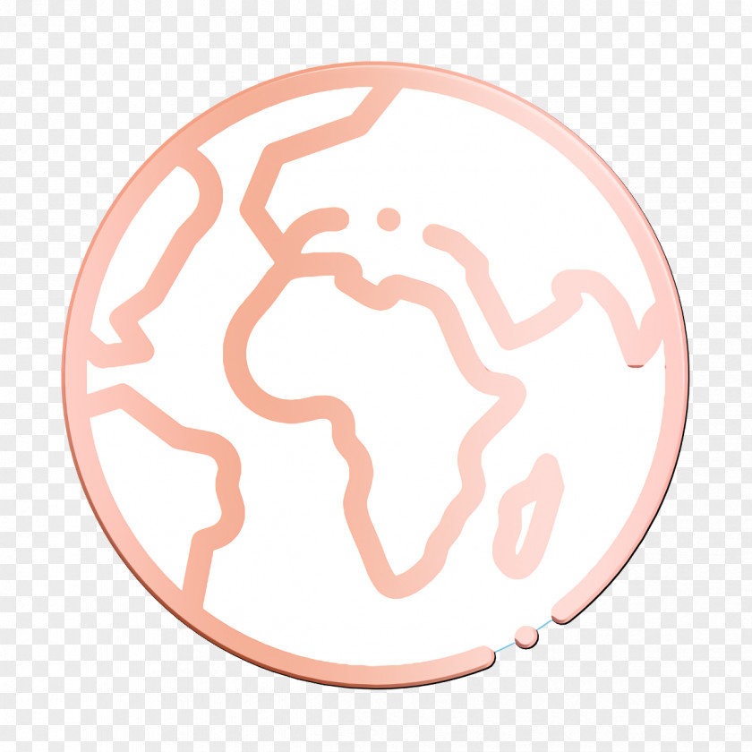Peach Planet Earth Icon Geography PNG