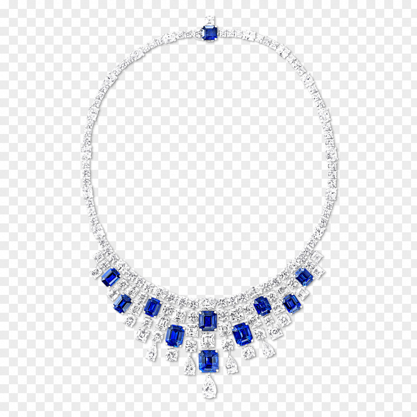 Sapphire Earring Necklace Graff Diamonds Jewellery PNG