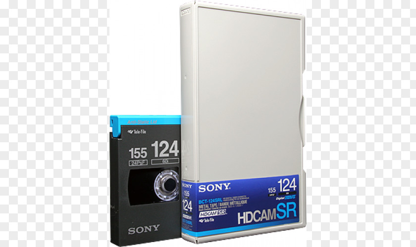 Sony 4 HDCam SR Videocassette BCT124SRL/4 Magnetic Tape Videotape PNG
