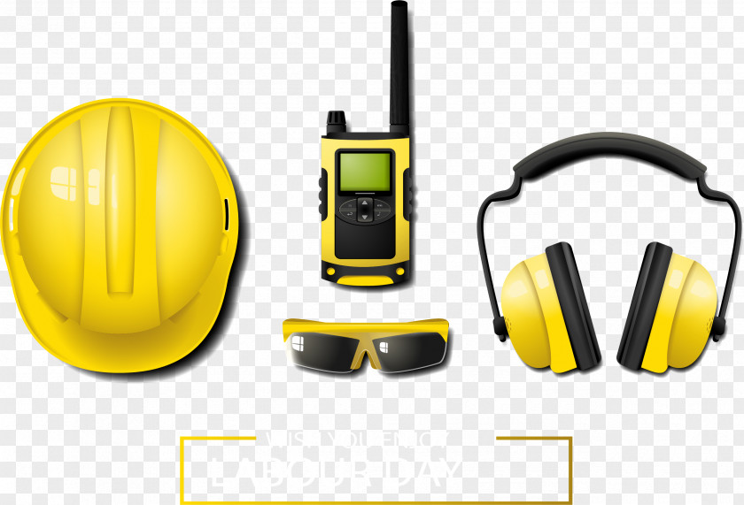 Yellow Construction Site Helmet Architectural Engineering Building PNG
