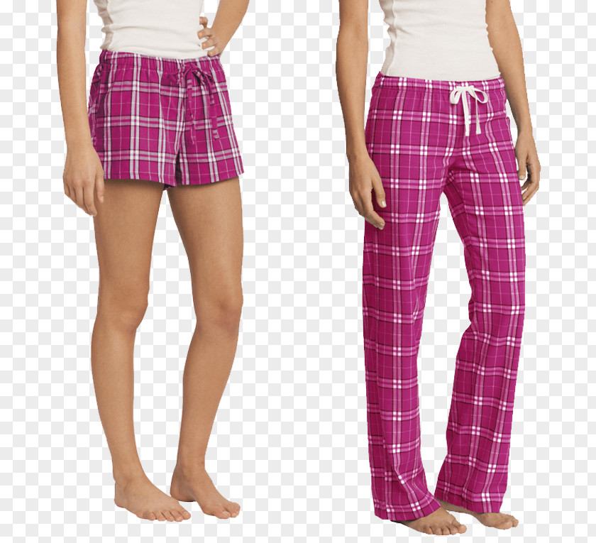Pink Plaid T-shirt Tracksuit Pajamas Cargo Pants PNG