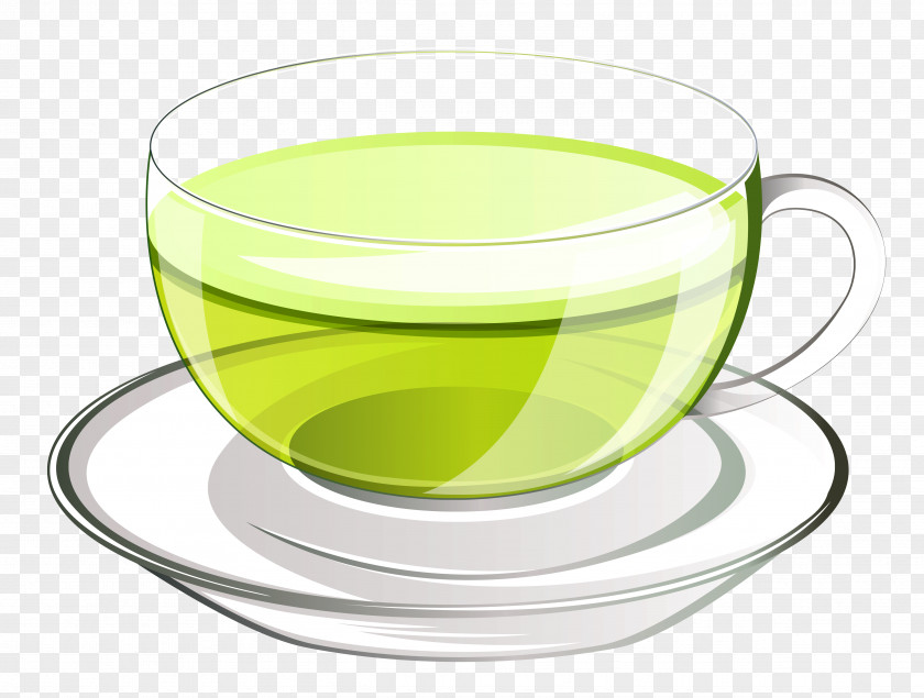 Cup Of Green Tea Vector Clipart Picture Glass Clip Art PNG