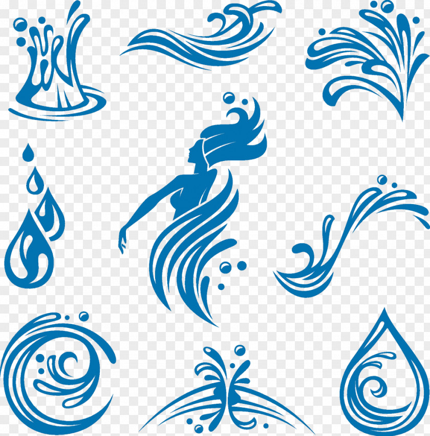 Droplets Wave Design Water Drop Icon PNG