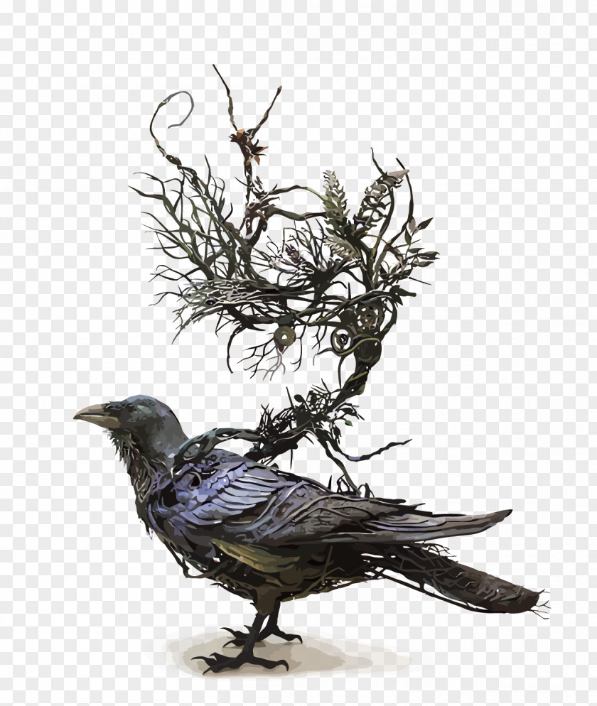 Vector Raven Sculpture Surrealism Artist PNG
