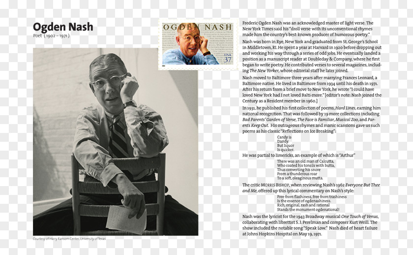 Ogden Nash: The Life And Work Of America's Laureate Light Verse Adventures Isabel I Wouldn't Have Missed It: Selected Poems Nash Poetry No Fear Shakespeare PNG