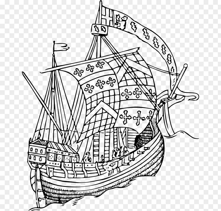 Ship 15th Century Sailing Boat Clip Art PNG
