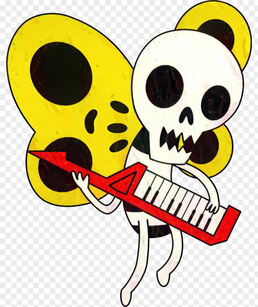 Sticker Bone Skull Cartoon PNG