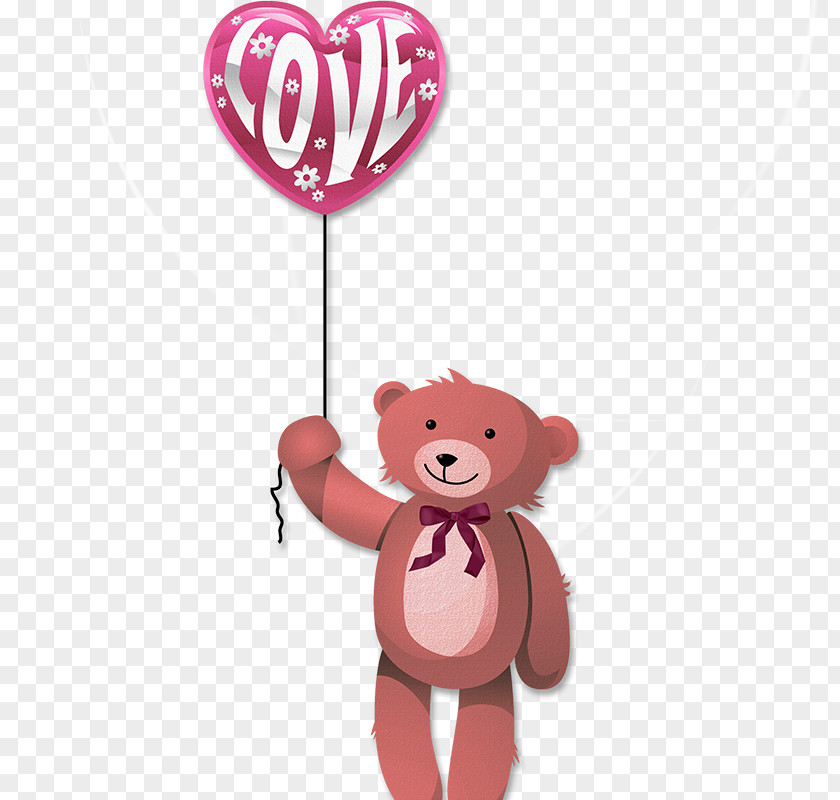 Valentine's Day Cartoon Bear Valentines Love PNG
