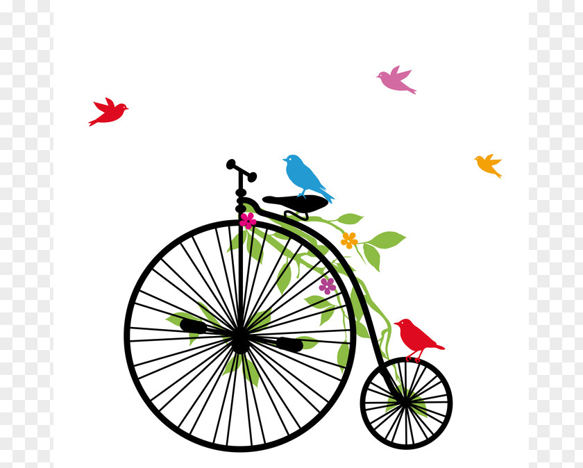 Bicycle Retro Style Clip Art PNG