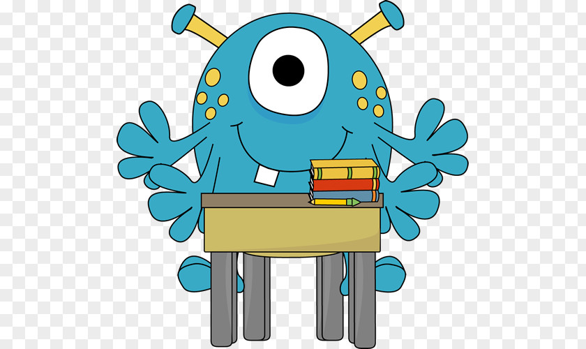 Cartoon School Desk Cookie Monster Elmo Clip Art PNG