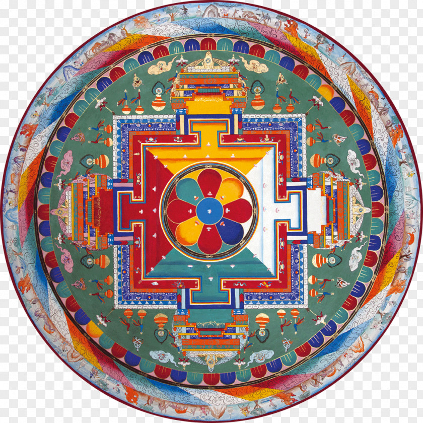 Circle Mandala Tantra Vajrayana Thangka PNG