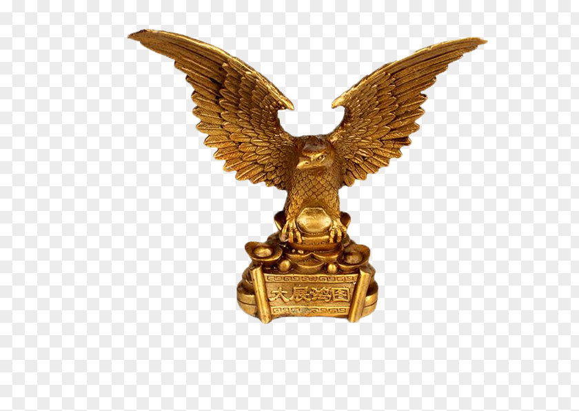 Golden Eagle Hawk Brass PNG