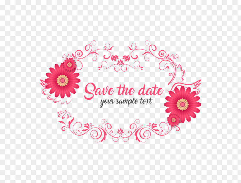 Wedding Floral Design Invitation Clip Art Save The Date PNG