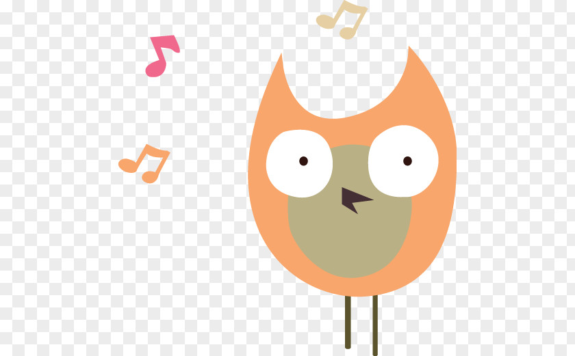 Cartoon Singing Owl PNG