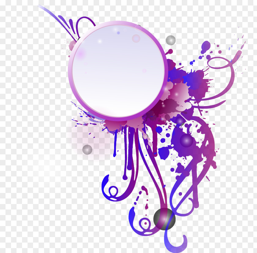 Hand Colored Abstract Flower Pattern Splash Paint Color PNG