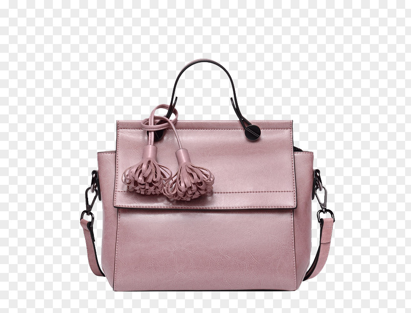 Pink Lady Backpack Handbag Leather Shoulder PNG