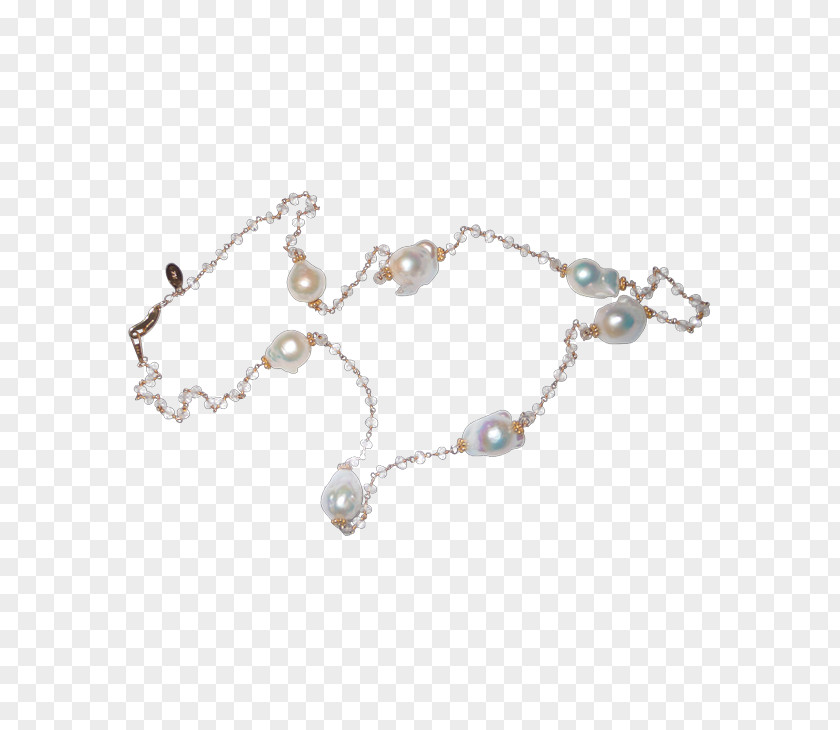 Ball And Chain Pearl Body Jewellery Necklace Bracelet PNG