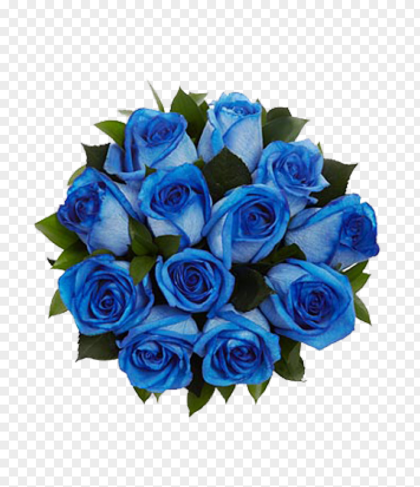Blue Flower Rose Bouquet Cut Flowers PNG