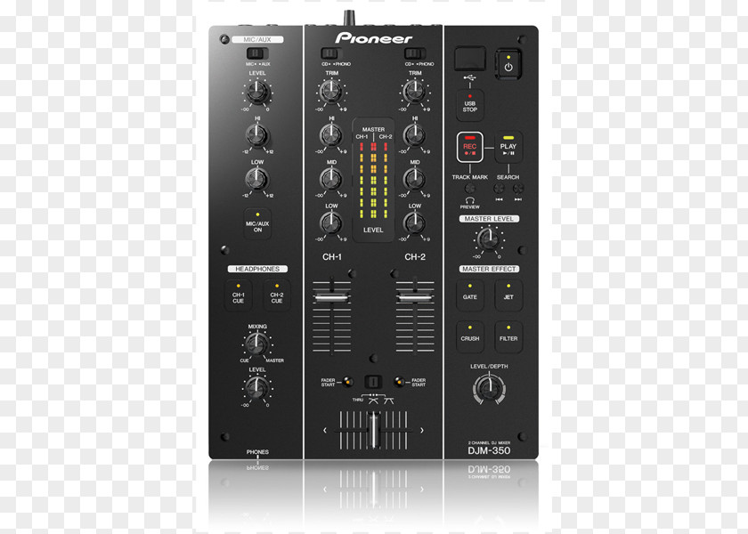 Mixing Desk Pioneer DJM-350 Audio Mixers CDJ Disc Jockey PNG