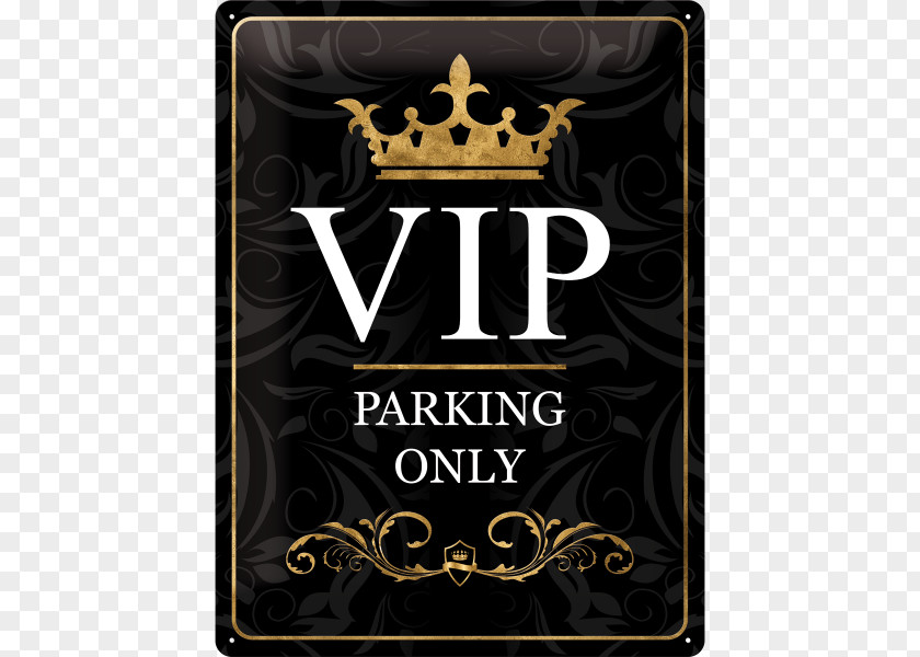 Vip Parking Metal Volkswagen Very Important Person Drink Gold PNG